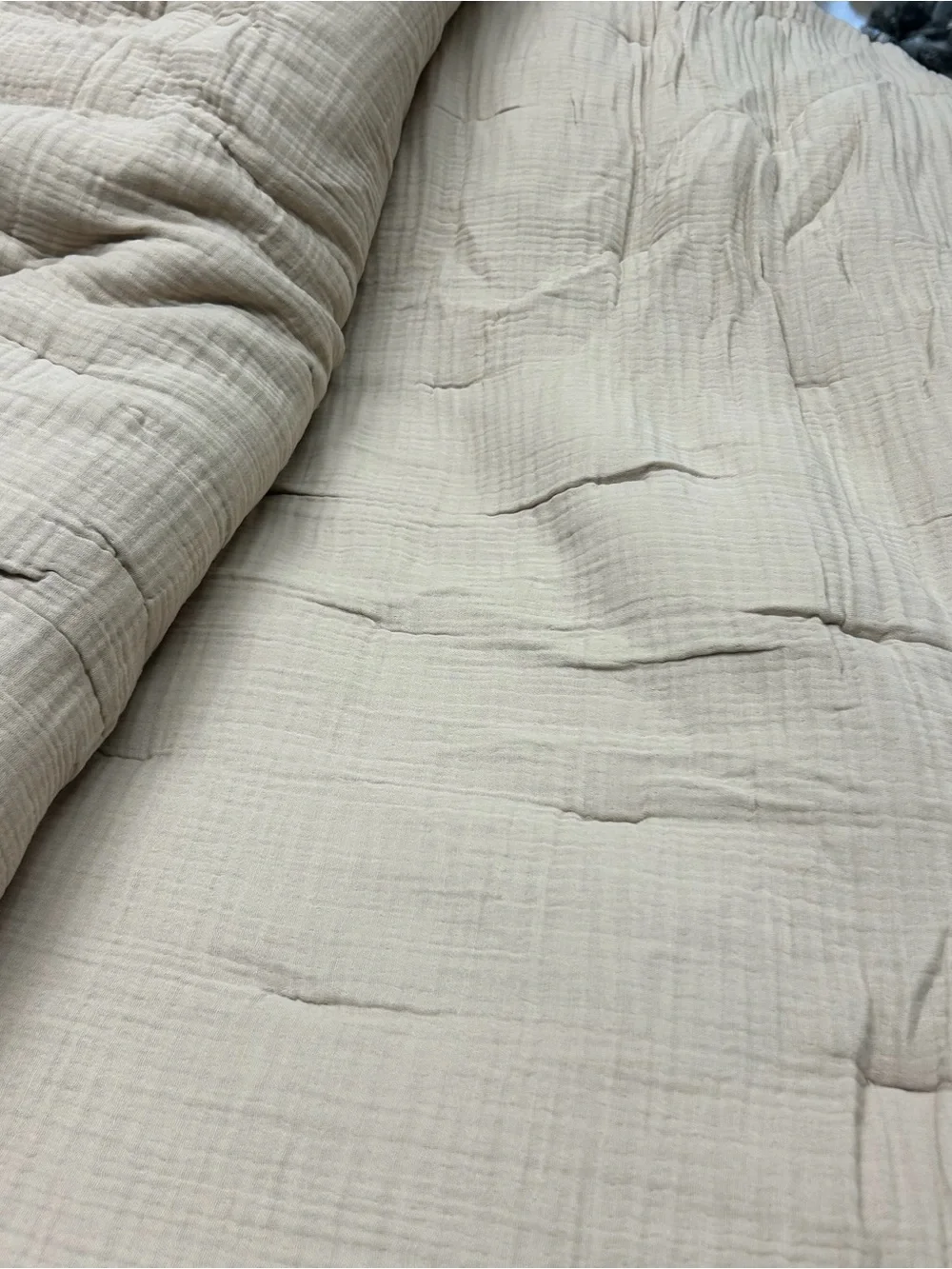 NWT QUINCE Organic Cotton Gauze Dream Quilt King/Cal King Dune 9598